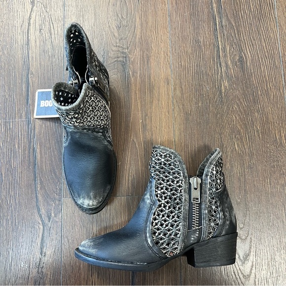 🆕 boot barn Circle G laser cut out ankle western boots SZ 6.5 - Picture 5 of 8